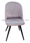 Gentle Satiny Multi Colored Upholstered Dining Chairs Black Powder Coated Leg