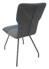 Leisure Fabric Upholstered Dining Chairs High Density Sponge Grey Shell