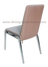 Polyurethane PU Upholstered Chromed Dining Chair Livingroom Chair Leisure Chair