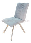 PU Look Fabric Upholstered Dining Chairs , Custom Color Industrial Dining Chair