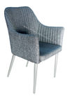 Elegant Fabric Upholstered Dining Chairs , Resilent Spong Unique Dining Chair