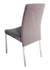 Brown Fabric Upholstered Dining Chairs , Wear Proof Furniture Dining Chair