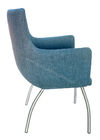 Fabric Upholstered Stainless Dining Chair Livingroom Chair Armrest Chair Leisure Chair