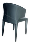 Grey Polyurethane Dining Chairs Plywood Material Water Proof Pu Shell