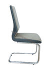 Upholstered Pu Dining Chairs , Chrome Dining Chair Heavy Duty Legs