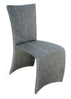 Indoor Fabric Upholstered Dining Chairs , Luxury Dining Chair Full Wrapped Leg