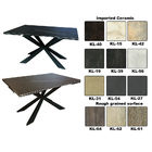 Steel Tube Extension Dining Table , Rectangle Ceramic Top Dining Table