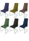Fabric Upholstered Glossy Chromed Dining Chair Livingroom Chair Leisure Chair