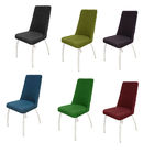 Fabric Upholstered Stainless Dining Chair Livingroom Chair Leisure Chair
