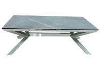 Livingroom Tempered Glass Coffee Table , Rectangle Ceramic Dining Table