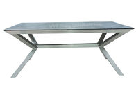 Steady Ceramic Topped Dining Table Heavy Duty Stainless Steel Leg Oil Proof