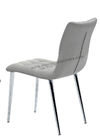Contemporary Chrome Dining Room Chair For Long Hour Seating Skin Friendly