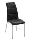Luxury Commercial Dining Chairs Industrial Furniture Glossy Chromed Leg