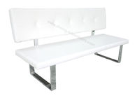 PVC Uphostered Living Room Sofa Bench Set With Removeable Fabric Cushion