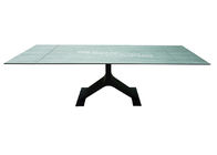 Ceramic Topped Extension Dining Table 2.1 Meter Stainless Base Customized Color
