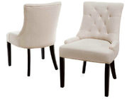 35.60in High Armless Fabric Upholstered Dining Chairs