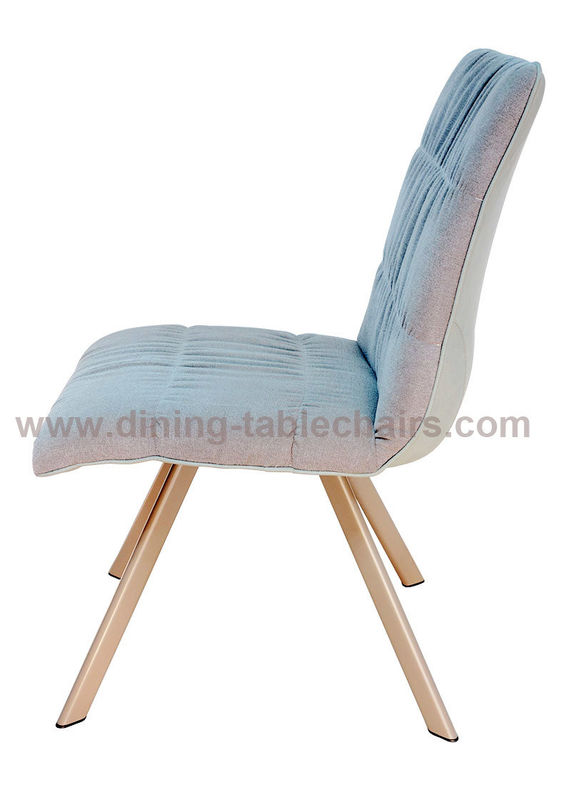 PU Look Fabric Upholstered Dining Chairs , Custom Color Industrial Dining Chair