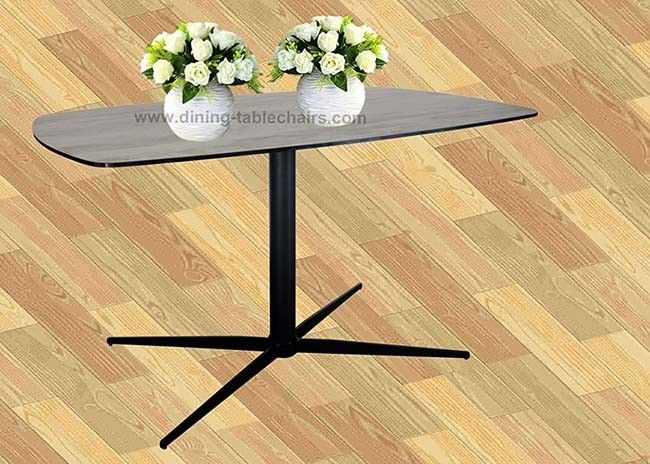HPL Laminated Modern Console Table Tempered Glass Heavy Duty Steel Leg