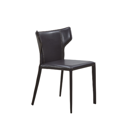 Modern Iron Leather Furniture PU Dining Chairs With 4 Legs