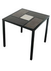 Coffee Square Stylish Corner Table MDF Ceramic Top Scratch Proof Steady Legs