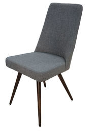 Polyester Fabric Upholstered Woodgrain Dining Chair  Livingroom Chair Leisure Chair