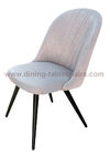 Gentle Satiny Multi Colored Upholstered Dining Chairs Black Powder Coated Leg