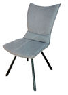Fabric Shell Upholstered Restaurant Dining Chairs Polyester Material Wear Proof