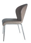 Customized PU Dining Chairs Chrome Plated Legs High Density Sponge
