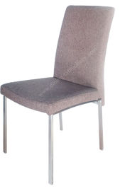 Brown Fabric Upholstered Dining Chairs , Wear Proof Furniture Dining Chair