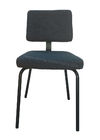 Black Shell Fabric Upholstered Dining Chairs , Steel Tube Modern Dining Chair