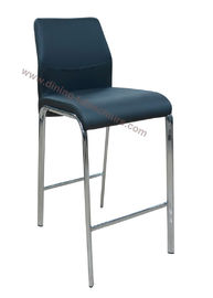 High Counter Upholstered Contemporary Bar Chairs Polyurethane Material