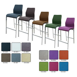 High Counter Upholstered Contemporary Bar Chairs Polyurethane Material