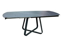 1.9 Meter Extension Dining Table , Stone Coated Industrial Dining Table