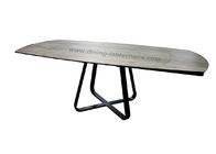 Wood Grain Ceramic Top Dining Table , Extension Dining Table 2.1 Meter