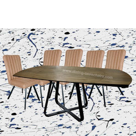 2 Meter Woodgrain Extension Dining Table , Horsebelly Unique Dining Tables
