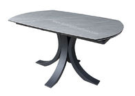 2.1 Meter Horsebelly Modern Extension Table Black Stylish Legs Ceramic Table Top