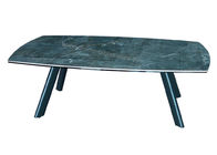 Elegant Green Glossy Artistic Coffee Tables Ceramic Topped Scratch Proof