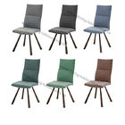 Fabric Upholstered Woodgrain Dining Chair Livingroom Chair Leisure Chair