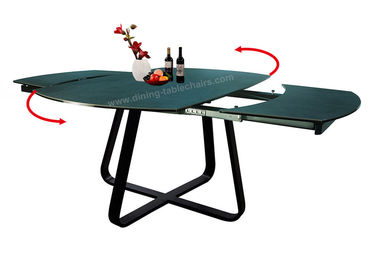 1.9 Meter Ceramic Top Dining Table , Horsebelly Extension Dining Room Table