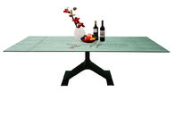 Ceramic Topped Extension Dining Table 2.1 Meter Stainless Base Customized Color