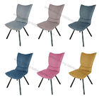 Fabric Shell Upholstered Restaurant Dining Chairs Polyester Material Wear Proof