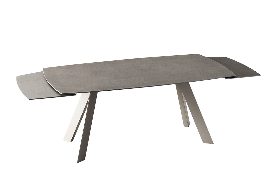 Classic Extension Dining Table Fits 8 Ceramic Steel Tube
