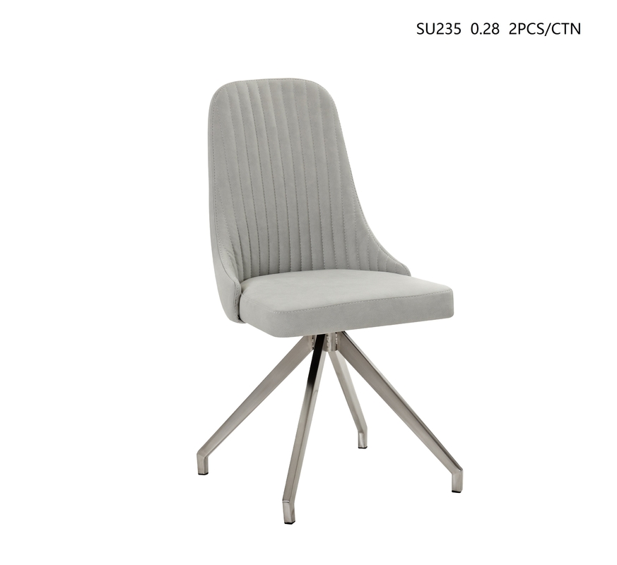 Modern PU Dining Chairs With Armrest Assembly Required 4Legs 550*460*950mm