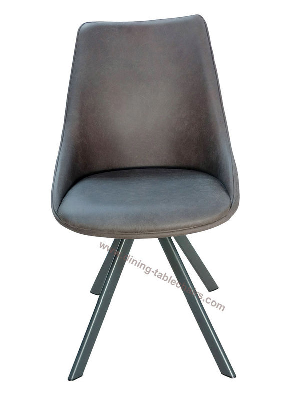 Modern Metal Legged Dining Chairs Grey Robust Legs Slip Proof Home Furniture