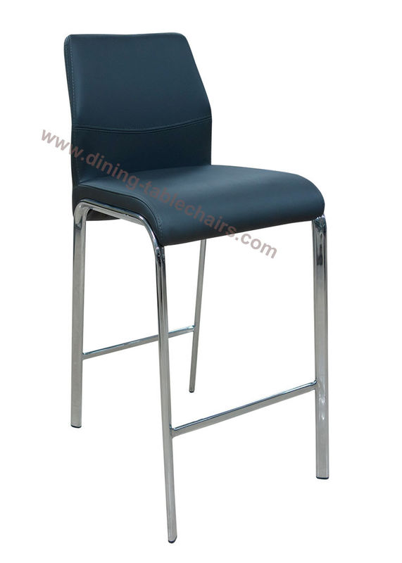 High Counter Upholstered Contemporary Bar Chairs Polyurethane Material