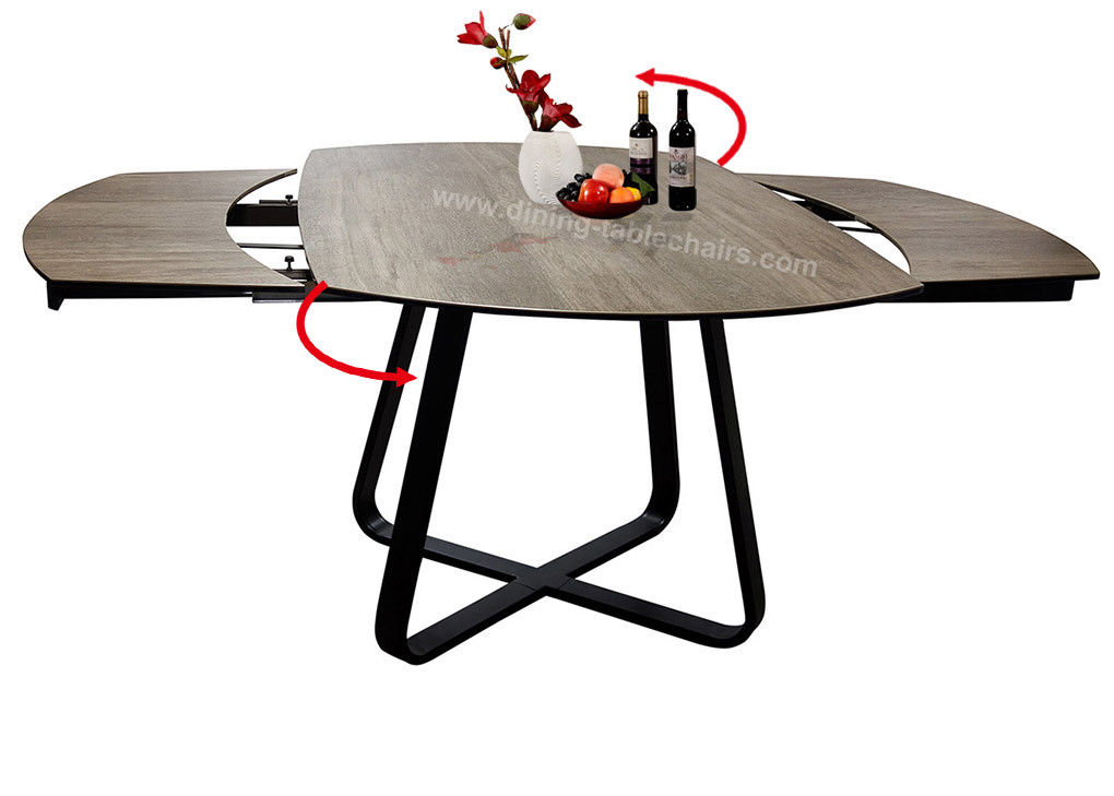 2 Meter Woodgrain Extension Dining Table , Horsebelly Unique Dining Tables