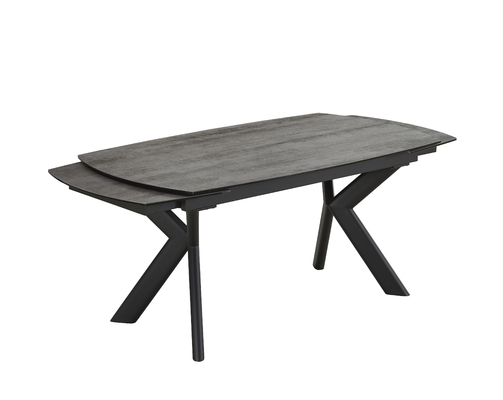 Modern 1600+350*2mm Extension Dining Table Tempered Glass 900*762mm